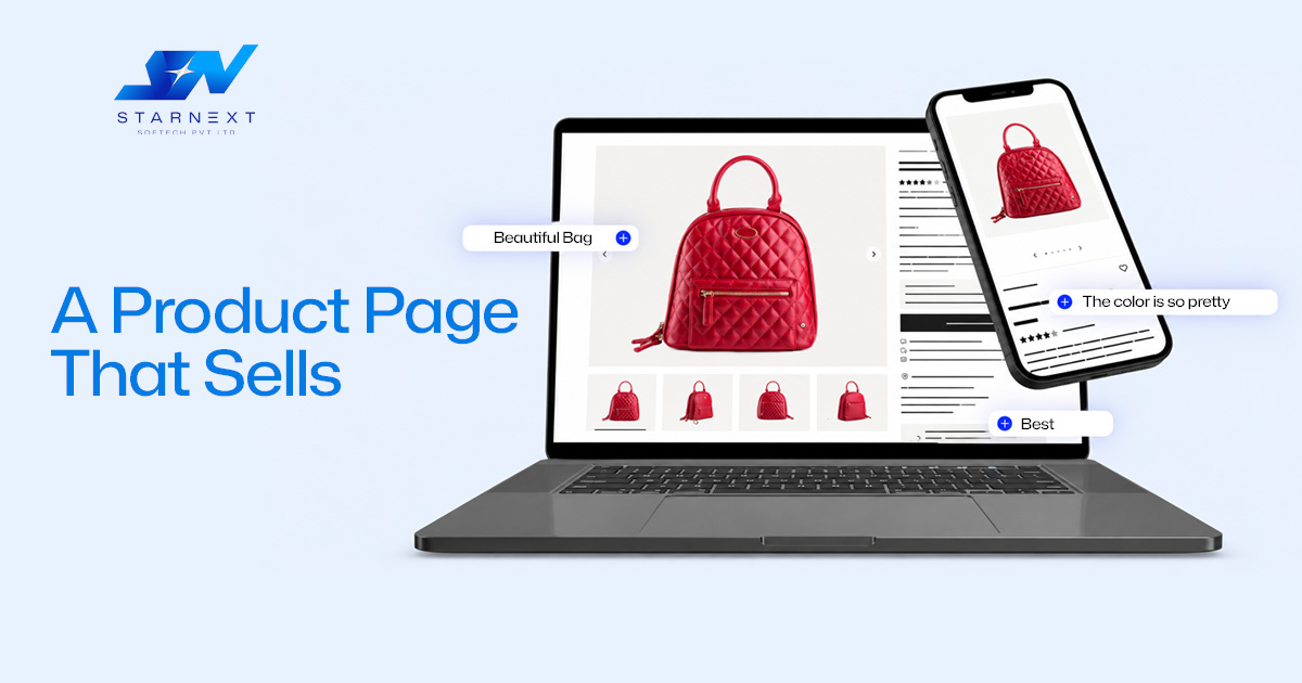 A product page that sells